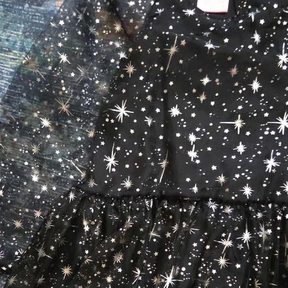 Black Starry Sheer Dress - Picture 3 of 3